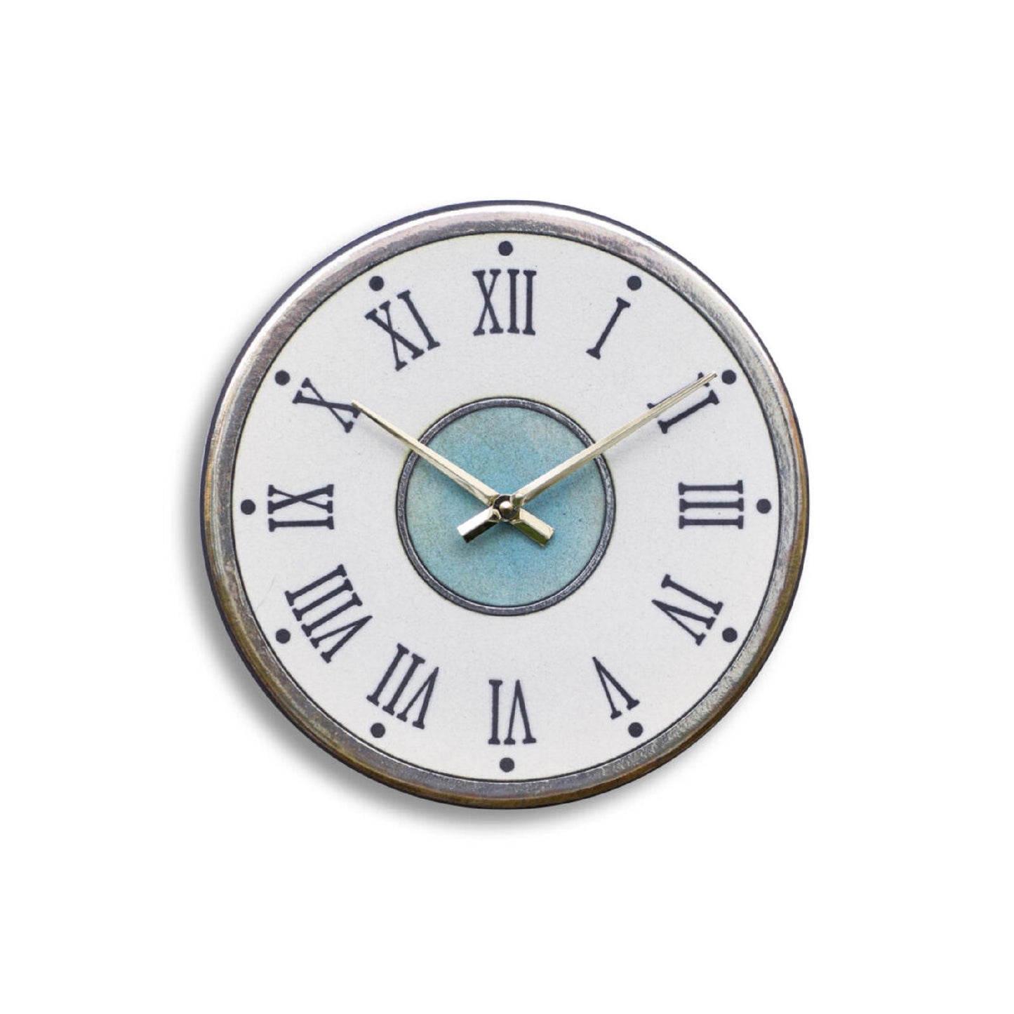 Orologio artigianale da parete in ceramica Raku design Essenza Classica - Diametro 29 cm